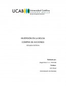 INVERSIÓN EN LA BOLSA COMPRA DE ACCIONES