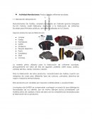 Actividad Manufacturera: Producción de uniformes escolares