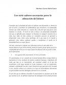 Los siete saberes: Reflexiones personales y aplicación práctica