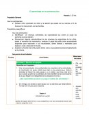 El aprendisae en los primeros años