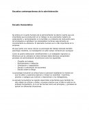 ESCUELAS CONTEMPORANEAS DE LA ADMINISTRACION