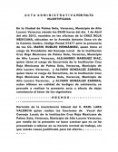 Acta administrativa por falta injustificada