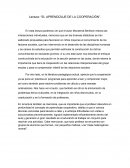 Lectura: “EL APRENDIZAJE DE LA COOPERACIÓN”.