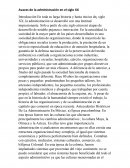 Avaces de la administración en el siglo XX