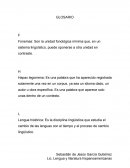 El glosario