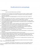 Clasificacion de la antropologia.De castro, Martínez Sarasola, Lynch Bestor.