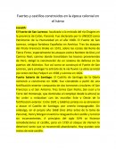 Fuertes y castillos construidos en la época colonial en el Istmo