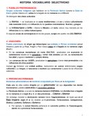 HISTORIA VOCABULARIO SELECTIVIDAD