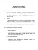 INFORME DE ACTIVIDAD DE LIMPIEZA: PLAYAS