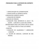 Efusión del espíritu santo