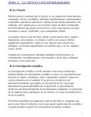 TEMA I- LA CIENCIA Y SUS GENERALIDADES