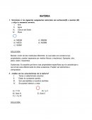 QUIMICA. Determine si los siguientes componentes materiales son sustancias(S) o mezclas (M) y elija la secuencia correcta