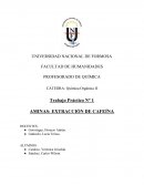 Aminas. Extracción de cafeína