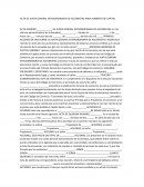 Acta de junta general extraordinaria de accionistas para aumento de capital