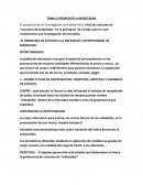 Investigacion de mercados TEMA O PROPOSITO A INVESTIGAR