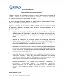 Registro nacional de proveedores