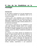 El uso de las estadisticas en la psicologia