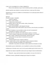 CASO: LOS CAZADORES EN LA ÉPOCA PRIMITIVA. Página 1