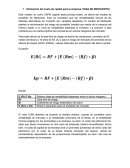 Estimación del costo de capital para la empresa (TASA DE DESCUENTO)