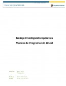 Trabajo Investigación Operativa Modelo de Programación Lineal