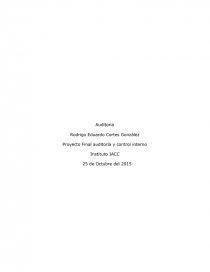 Proceso sistemático para obtener y evaluar de manera objetiva las evidencias relacionadas con informes sobre actividades económicas y no económicas y entregar una opinión.. Página 1