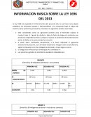 INFORMACION BASICA SOBRE LA LEY 1696 DEL 2013