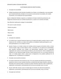 CUESTIONARIO DERECHO CONSTITUCIONAL. Página 1