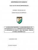 LA EDUCACIÓN FINANCIERA Y LA BANCARIZACIÓN EN LOS ESTUDIANTES DE LA E.A.P.