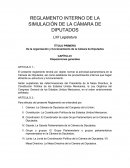 REGLAMENTO INTERNO DE LA SIMULACIÓN DE LA CÁMARA DE DIPUTADOS
