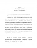 Cuál es la principal problemática en la administración Pública?