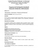 Modelo de bitácora para Participación Estudiantil (Educación Ambiental y Reforestación)