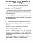 REGLAMENTO GENERAL PARA LOS CAMPAMENTOS DEL CERRO SAN LORENZO