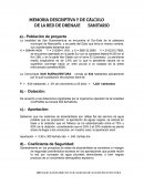 MEMORIA DESCRIPTIVA Y DE CÁLCULO DE LA RED DE DRENAJE SANITARIO
