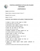 EJERCICIOS PARA ORDENAR LAS PALABRAS Y FORMAR ORACIONES