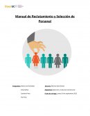 Manual de Reclutamiento y Selección de Personal.
