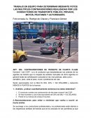 TRABAJO EN EQUIPO PARA DETERMINAR MEDIANTE FOTOS LAS MULTIPLES CONTRAVENCIONES REALIZADAS POR LOS CONDUCTORES DE TRANSPORTE PÚBLICO, PRIVADO, MOTOS, PEATONES Y AUTORIDADES.