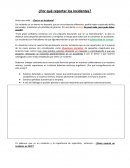 Por que reportar los accidentes