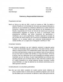 Tolerancia y responsabilidad Intelectual.. Página 1