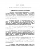CUARTA ACTIVIDAD Relación de la Globalización con el Comercio Internacional