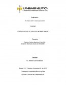 GENERALIDADES DEL PROCESO ADMINISTRATIVO .Actividad