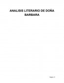 La contaminación ANALISIS LITERARIO DE DOÑA BARBARA