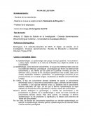 Ficha de Lectura: El Objeto de Estudio en la Investigación - Diversas Aproximaciones