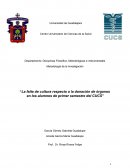 La falta de cultura respecto a la donación de órganos en los alumnos de primer semestre del CUCS
