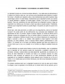 EL SER HUMANO Y SU DIGNIDAD, UN AMOR ETERNO