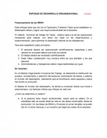 Financiamiento de los RRHH. Página 1