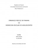EMBARAZO PRECOZ EN PANAMA VS DESERCION ESCOLAR DE ADOLESCENTES
