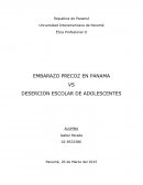 EMBARAZO PRECOZ EN PANAMA VS DESERCION ESCOLAR DE ADOLESCENTES