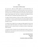 Los tres amigos y la familia de conejos.