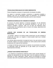 TECNOLOGIAS RENOVABLES EN PAÍSES EMERGENTES. Página 1