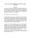 ENSAYO DE LOS ASPECTOS POSITIVOS Y NEGATIVOS DE LA QUÍMICA Y TECNOLOGÍA